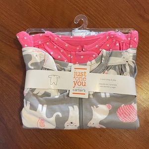 NWT Just One You 2-pack sleep & play pajamas 3M